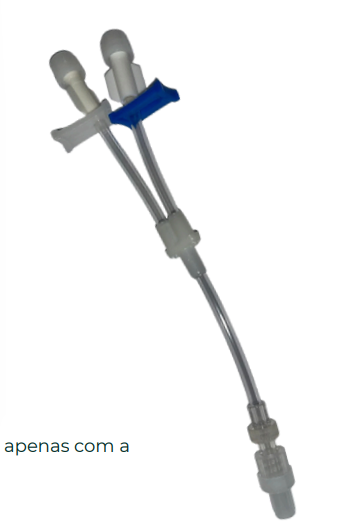 Extensor 2 Vias Luer Lock com Clamp